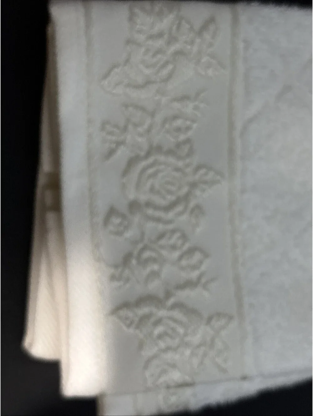 NEW Vntg Sears Fingertip Woven Small Hand Towels (set 2) 12x18” Versailles White